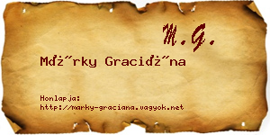 Márky Graciána névjegykártya